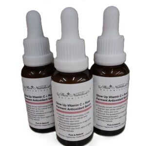 Lot of 3 Skin Nutrients Glow Up Vitamin C + Rose Ferment Antioxidant Serum,1 oz.